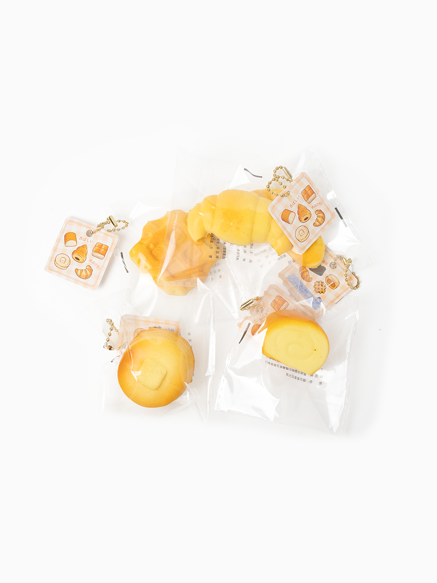 Set of 5 Random Mini Bakery Squishy Charms - Slow-Rising Stress Relief Toys